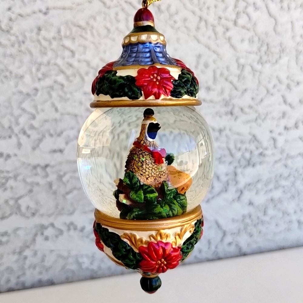 Kirkland Partridge In A Pear Tree Mini Snow Globe Ornament